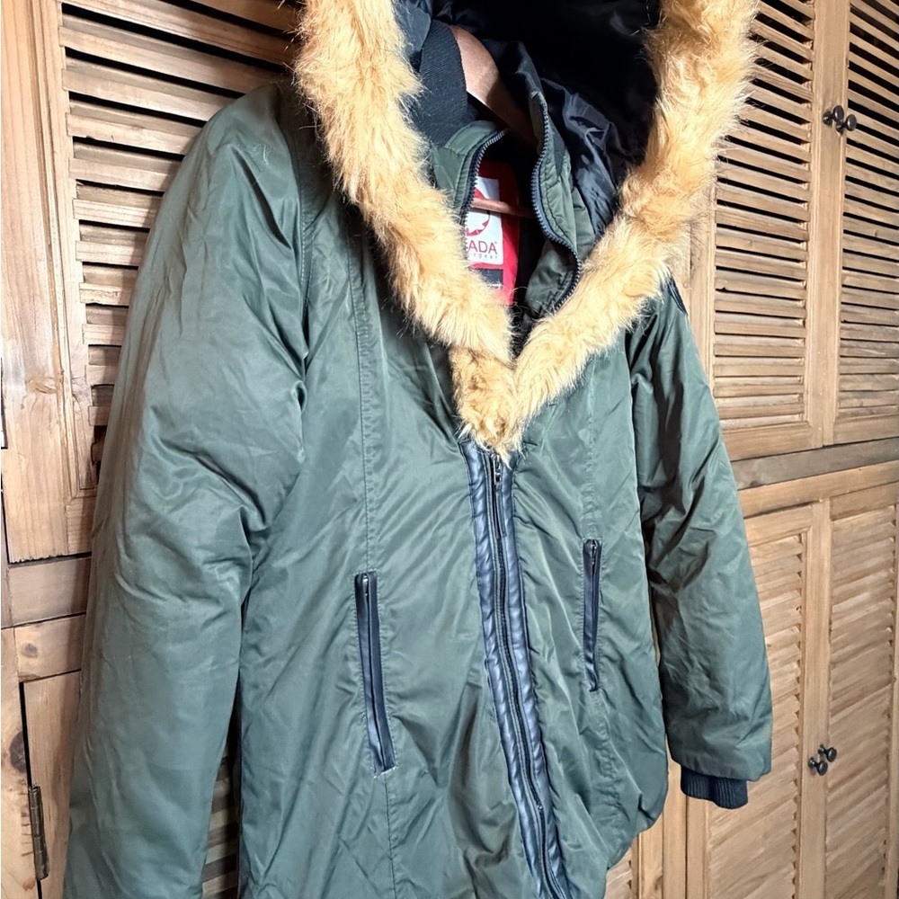 Canada weather gear warm Ski & Snow parka Jacket with faux Fur Trim-SZ-small - Picture 2 of 10